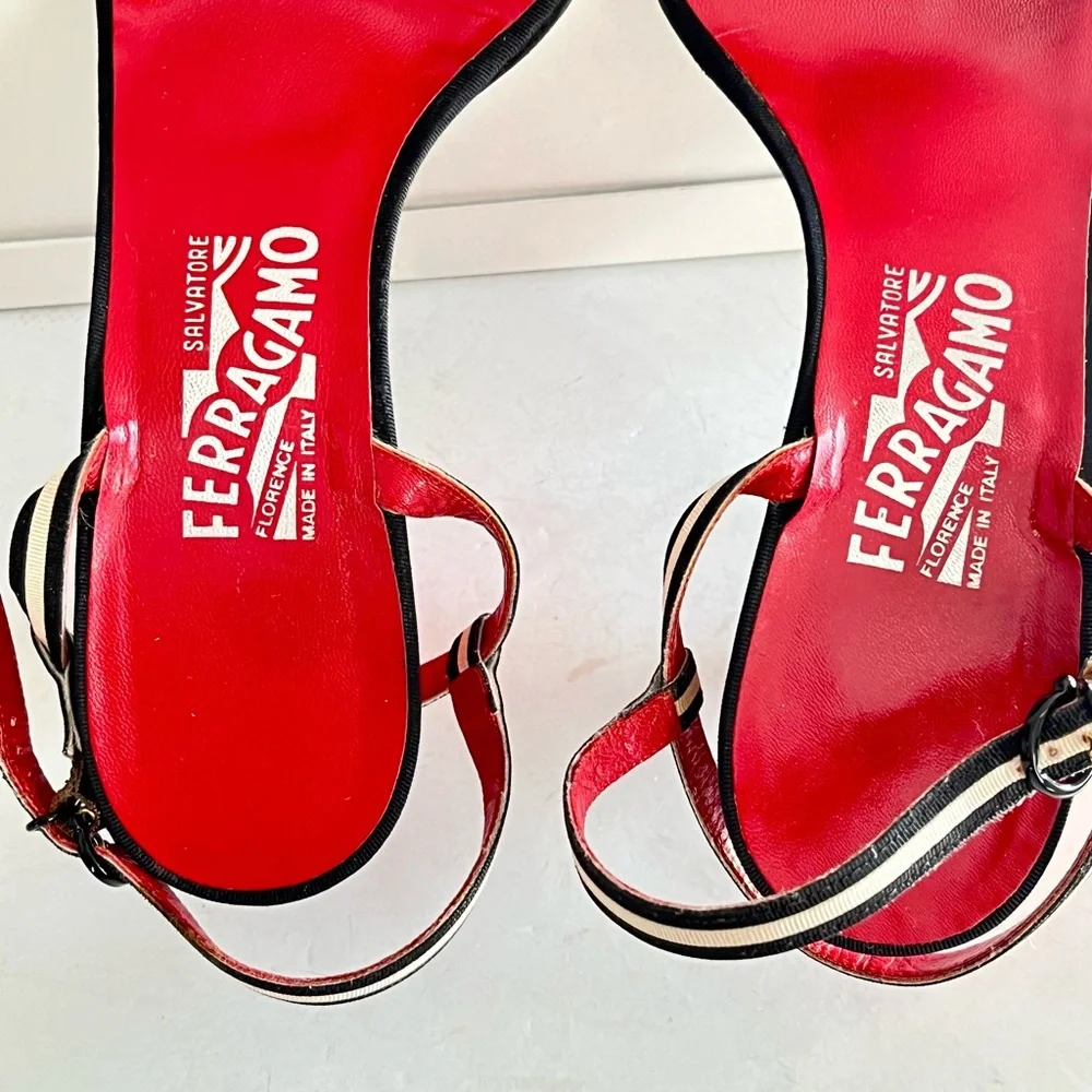 Salvatore Ferragamo red lacquered